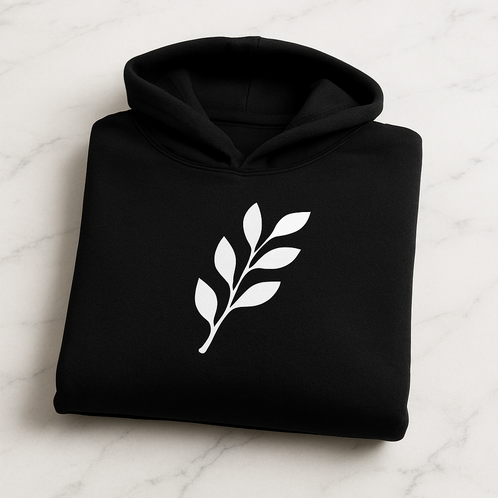 Comfortable Printed Black Hoodie
