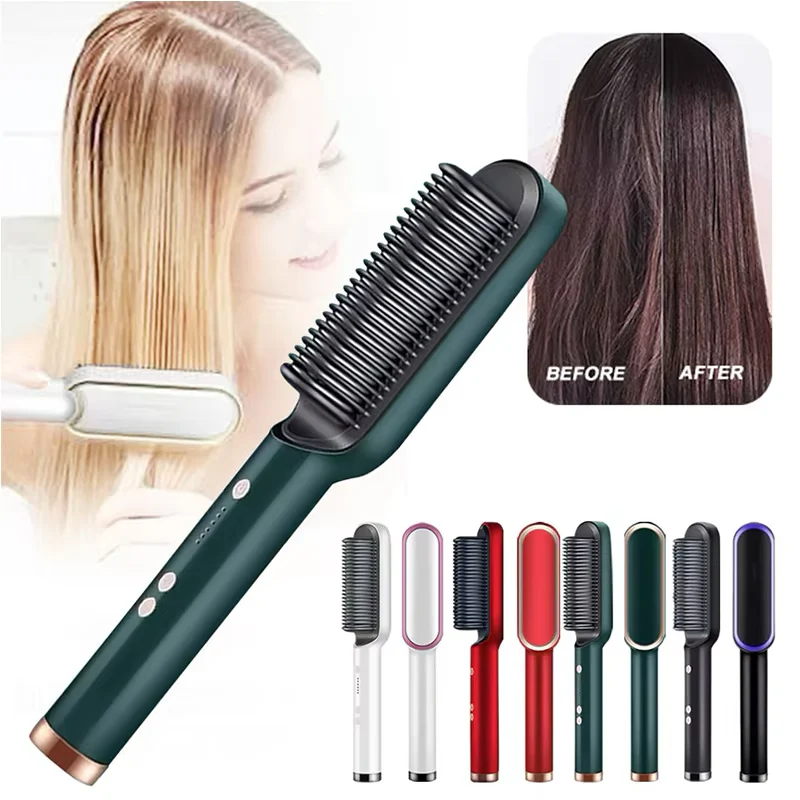 Hair Straightener Brush – Fast Heating